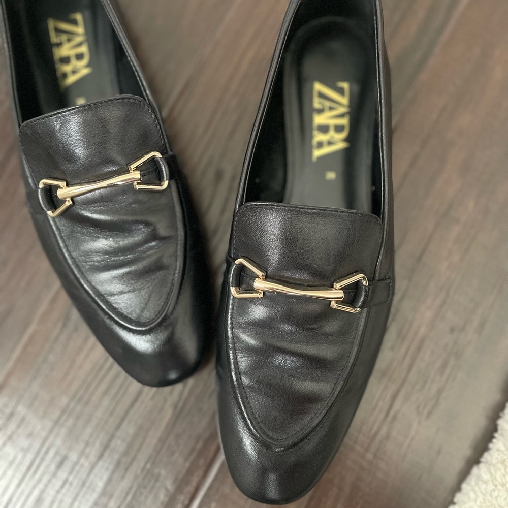 ZARA loafers real leather size 39/8